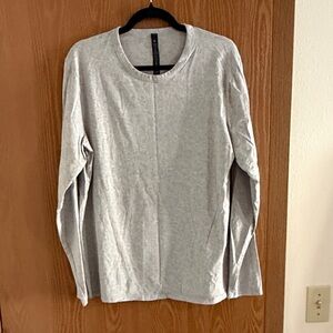 lululemon Men’s Fundamental Long Sleeve Shirt Heathered Silver Drop Large